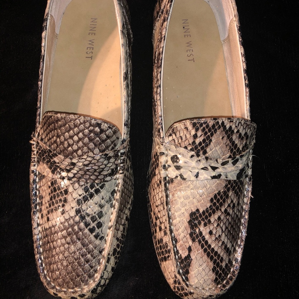 Nine West Snakeskin Loafers